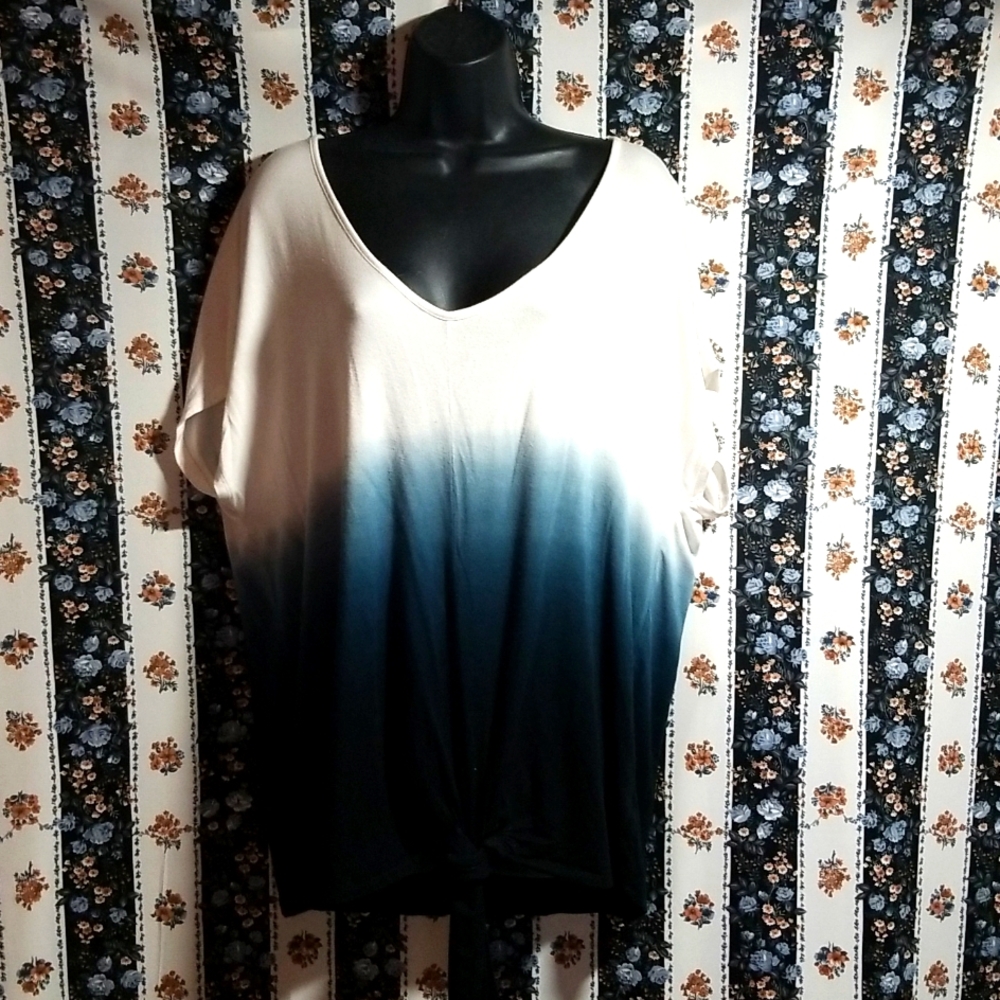 2for$15--XL Navy Ombre Top